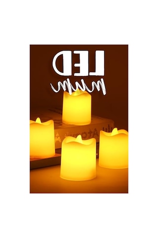 Mini Led Mum Seti, Pilli Ve Dumansız Alevli Dekoratif Işıklar 10c