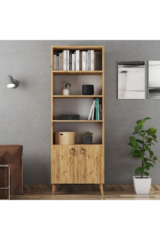 Ferniso Mobilya 2 Kapaklı Kitaplık Çam