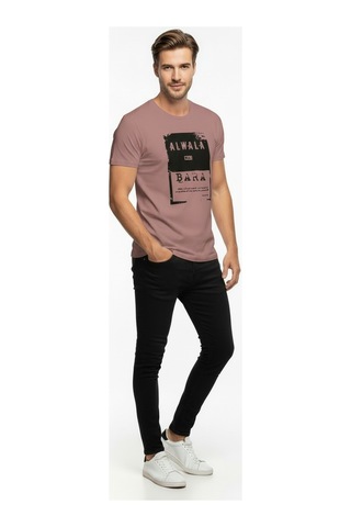 Urban Dynamic Baskılı Erkek Tişört Günlük & Streetwear Stil Çok renkli