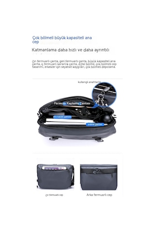 Erkekler İçin Şık Ve Fonksiyonel Omuz Çantası - Bisiklet, Günlük Kullanım Ve Seyahat İçin Pratik Crossbody Çanta, Küçük Boy Postacı Çantası, Spor Ve Eğlence Aktiviteleri İçin Sırt Çantası Alternatifi Gri