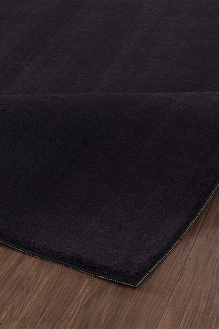 Tropikal Home Lüx Post Peluş Kesme Halı Yolluk Kaymaz Taban Yıkanabilir Pofuduk Siyah Siyah