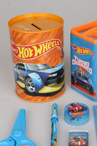 Lisanslı Hot Wheels Masa Üstü Kırtasiye Seti Kalemlik,kumbara,silgi,makas,cetvel Altın