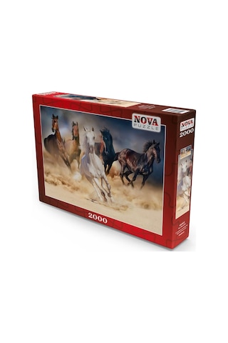 Nova 2000 Parça Toz Duman Koşan Atlar Puzzle - 46002