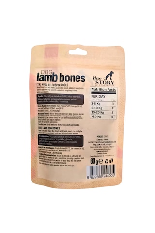 Dog Lamb Bones 3x80gr. Kuzu Etli, Köpek Ödül Maması