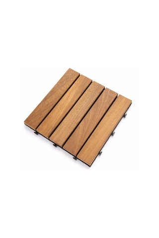 Pafu Sunsoe İroko Ağacı Balkon Bahçe Ahşap Yer Döşemesi Karo Deck 30x30 Cm 10 Adet 0,9m2
