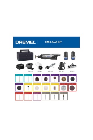 Dremel 8250-5/65 Yeni 2x12v Akülü Kömürsüz Çok Amaç El Motoru F0138250jf