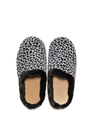 Twigy Leopar Kadın Ev Terliği Siyah 36/41 CC0151A Siyah