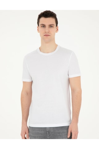 Pierre Cardin Erkek Beyaz Tişört 50284319-Vr013 Beyaz