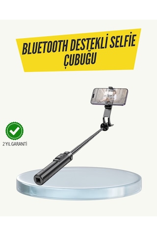 Bluetooth Selfie Çubuğu Işıklı Katlanabilir Uzaktan Kumandalı