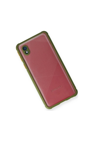 Newface - 129 - Samsung Galaxy Uyumlu A01 Core Kılıf Miami Şeffaf Silikon - Csmo-tex - - Yeşil