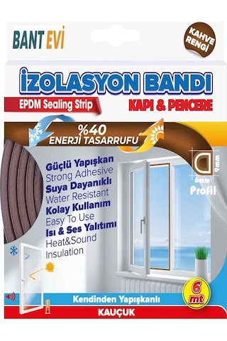 Kapı Pencere Bandı Kahverengi Kapı Pencere Fitili İzolasyon Bandı