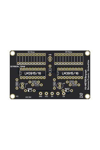 20 Led Stereo Çift Kanal Vu-metre Devresi 30db - Lm3915-lm3916