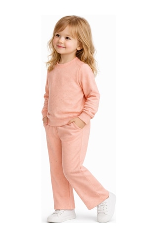 Kız Çocuk Taşlı Sweatshirt Pantolon Takım Bgl-st05273 SOMON