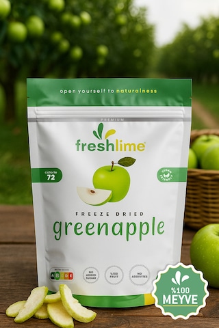 Freshlime Yeşil Elma Kuru Meyve Cipsi 20 G
