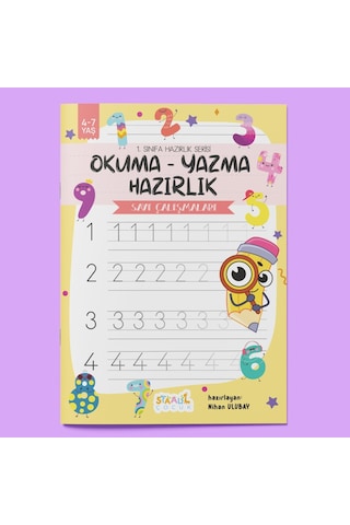 1. Sınıfa Hazırlık Serisi Okuma - Yazma Hazırlık Sayı Çalışmaları Aktivite Kitabı