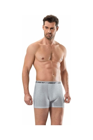 6 Adet Jiber 156 Likralı Boxer Külot Erkek Beyaz Siyah Gri (550068444)
