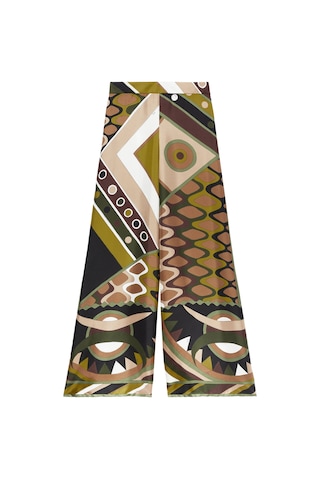 Pucci Şık Geniş Paça Pantolon Çok Renkli
