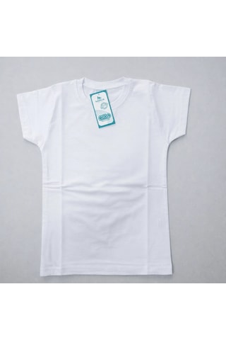 Bulutteks Ataş Sade Beyaz Okul Ve Günlük Ünisex Tişört 23 Nisan Vb Etkinlikler T-shirt