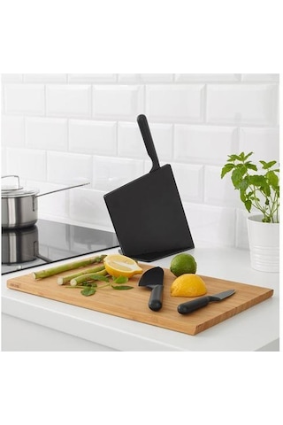 3 Lü Bıçak Set Standlı Siyah Renk MeridyenDukkan Paslanmaz Çelik