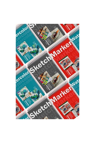 Sulu Boya Watercolor Resim Defteri A4 300gr, Sert Kapak Premium Resim Defteri