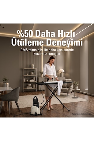 Laurastar Lift Plus Buhar Kazanlı Ütü - Bej %100 Kuru Buhar Teknolojisi, %50 Zaman Tasarrufu