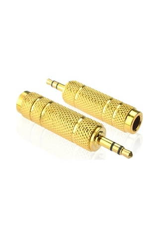 3.5 MM Erkek Aux To 6.3 MM Dişi Çivi Jack Jak Çevirici Altın Uç