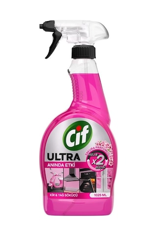 Cif Ultra Anında Etki Kir & Yağ Sökücü Sakura Tekli Cif Ultra Anında Etki Kir & Yağ Sökücü Sakura Tekli