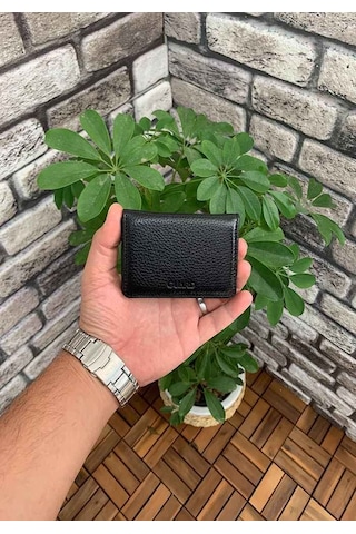 Guard Mıknatıslı Küçük Boy Siyah Hakiki Deri Kartlık/kartvizitlik Erkek / Kadın P131 Siyah