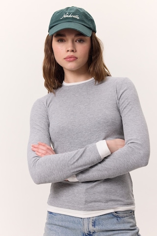 Manuka Uzun Kollu Garnili Body Gri Melanj Gri Melanj