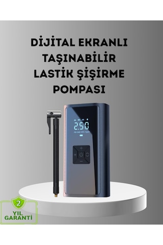 Dijital Ekranlı Kablosuz Hava Pompası Led Işıklı 12v 80w