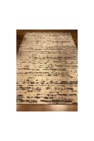 160x230 El Dokuması Bambu - Yün Krem Halı