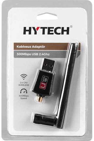 Hytech HY-310N 2.4 GHz 300 Mbps (2T2R) 2dBi Harici Antenli USB Kablo