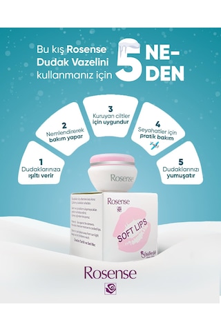 Rosense Dudak Vazelini 5 Ml 3'lü Ürün