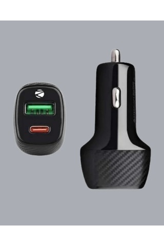 Type-c Ve Usb Araç Şarj Başlığı 38w Kompakt Model