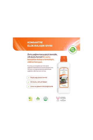 Doğal Konsantre Elde Bulaşık Sıvısı 750 Ml