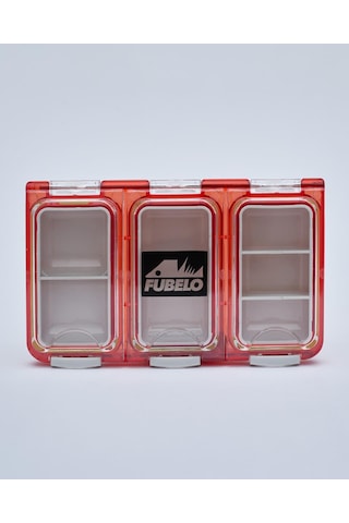 Fubelo Fubox Spare Sızdırmaz Klips-iğne-halka Saklama Kutusu Kırmızı
