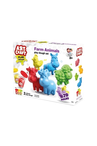 03993 Art Craft Çiftlik Hayvanları Hamur Set 168 Gr -fentoys Çok Renkli