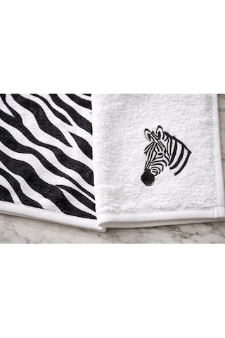 Faralya Life Mutfak Havlusu 2'li 30 50 Pamuklu Zebra Ve Kaplan Desenli Mutfak El Havlusu Yüksek Emicilik Desenli Kaplan