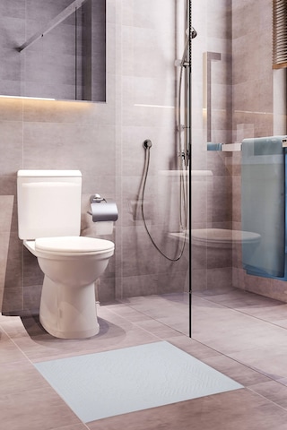 Mira Home Ayak İzli Banyo Havlusu % 100 Pamuk Yumuşak Ayak Havlusu 50x70 Cm Krem