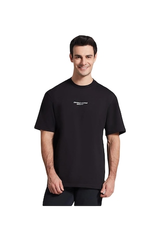 Skechers M Graphic Tee Reflect Logo Oversize T-Shirt Erkek Siyah Tshirt S231094-001