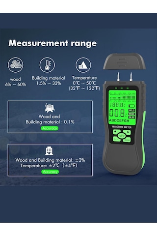 Endüstriyel Dijital Ahşap Nemi Ölçer