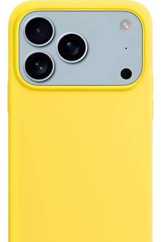 Apple Uyumlu iPhone 17 Pro 6.3'' Soft Touch Lansman Silikon Kılıf Limon Sarısı