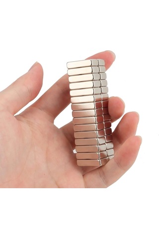 2 Adet 20x10x5 Mm Neodyum Magnet N35 Güçlü Mıknatıs Köşeli Ve Dayanıklı Nikel Kaplama diğer