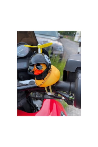 Kasklı Ördek Araç Göğüs Torpido Süsü Bisiklet Süsü - Motosiklet Süsü - 8 Numara