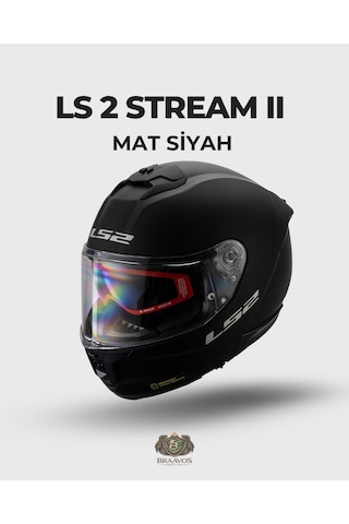 Ls 2 Stream 2 Mat Siyah Güneş Vizörlü Kapalı Kask
