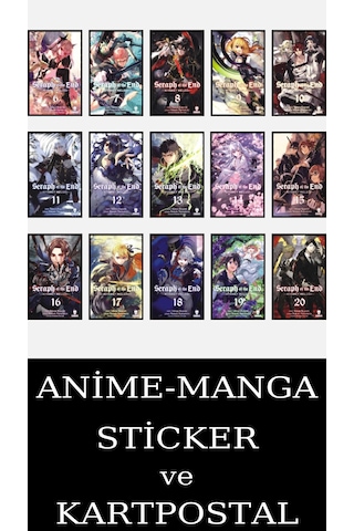 Seraph Of The End 6-20 Eksiksiz Manga Seti 15 Kitap / Anime-manga Sticker Ve Kartpostal
