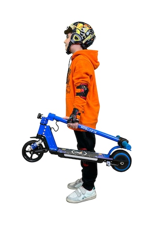 Electron S5 Elektrikli Çocuk Amortisörlü Led'li Scooter + Dizlik ve Dirseklik