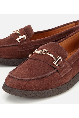 Hotiç Kadın Süet Deri Kahverengi Yumuşak Tabanlı Comfort Günlük Loafer 01ayh314380a480 01ayh314380a480 Kahverengi