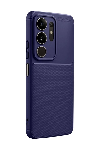 Vivo Y29 4g Uyumlu Kılıf Karbon Tasarım Kamera Korumalı Silikon Telefon Kılıfı Kapak Lacivert