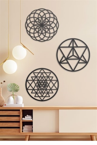 Merkaba Torus Sri Yantra - Metal Dekor Set